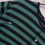 ポロ ラルフローレン 星条旗ロゴ 刺繍 ボーダー柄 Tシャツ グリーン / ネイビー - NEWSED