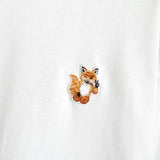 メゾンキツネ ピースフォックスロゴ Tシャツ ホワイト - NEWSED