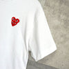 Play Comme des Garçons 白色心形徽标 T 恤