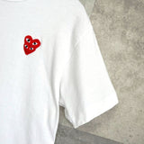 プレイ コムデギャルソン ハートロゴ Tシャツ ホワイト - NEWSED