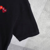 プレイ コムデギャルソン ハートロゴ Tシャツ ブラック - NEWSED