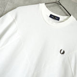 フレッドペリー ロゴ 鹿の子 Tシャツ ホワイト - NEWSED