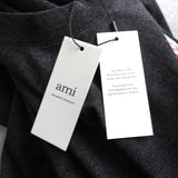 アミパリ アミパリス ハートロゴ ワッペン オーバーサイズ Tシャツチャコールグレー - NEWSED