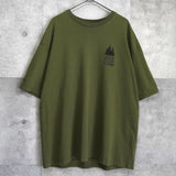 メゾンキツネ キャンプ プリント Tシャツ カーキ - NEWSED