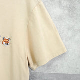 メゾンキツネ ダブルフォックスヘッド Tシャツ ベージュ - NEWSED