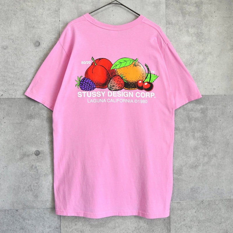 ステューシー フルーツ プリント Tシャツ ピンク | ブランド古着を扱う