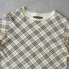 Burberry 马标志刺绣 Nova 格纹 T 恤，象牙色，女款