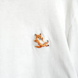 メゾンキツネ フォックスロゴ Tシャツ ホワイト - NEWSED