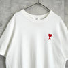 アミパリ アミ パリス ハートロゴ オーバーサイズ Tシャツ ホワイト