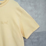 メゾン キツネ ロゴ 刺繍 Tシャツ パステルイエロー - NEWSED