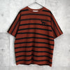 メゾン キツネ フォックス ボーダー Tシャツ オレンジブラウン