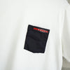 プラダ スポーツ ロゴ ポケット Tシャツ ホワイト