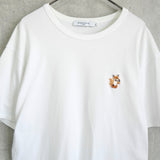 メゾンキツネ ピースフォックスロゴ Tシャツ ホワイト - NEWSED