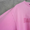 バレンシアガ ロゴ ダメージ加工 オーバーサイズ Tシャツ ピンク