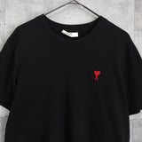 アミパリ アミ パリス ハートロゴ Tシャツ ブラック - NEWSED