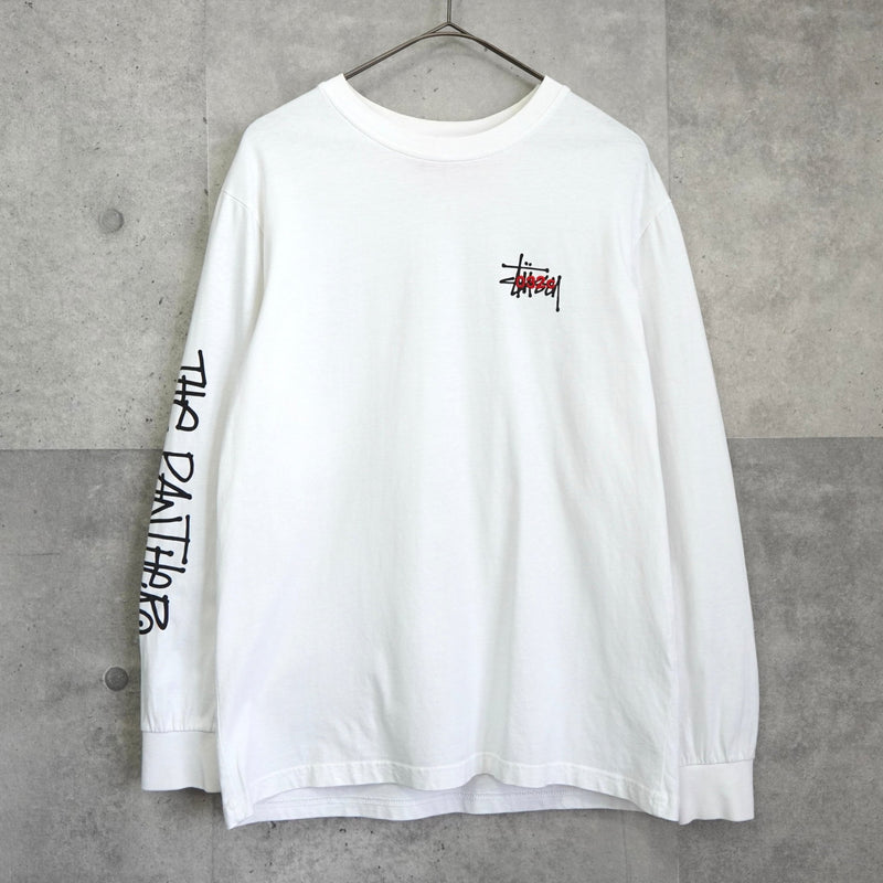 ステューシー × ゼロスリートゥーシー ロゴ ロンT ホワイト - NEWSED