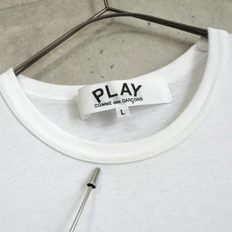 プレイ コムデギャルソン ハート ロゴ Tシャツ ホワイト - NEWSED