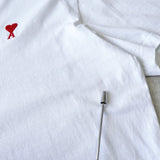 アミパリ アミ パリス ハートロゴ Tシャツ ホワイト - NEWSED