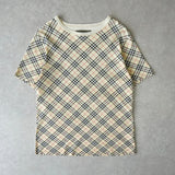 バーバリー ホースロゴ 刺繍ノバチェック Tシャツ アイボリー レディース - NEWSED