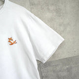メゾンキツネ フォックスロゴ Tシャツ ホワイト - NEWSED