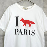メゾンキツネ フォックスロゴ Tシャツ ホワイト - NEWSED
