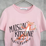 メゾン キツネ プリント Tシャツ ピンク - NEWSED