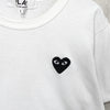 プレイ コムデギャルソン ハートロゴ Tシャツ ホワイト レディース