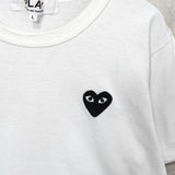 プレイ コムデギャルソン ハートロゴ Tシャツ ホワイト レディース - NEWSED