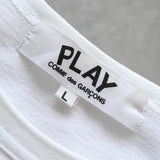 プレイ コムデギャルソン ハートロゴ Tシャツ ホワイト - NEWSED