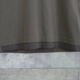 エムエムシックス メゾン マルジェラ カレンダーロゴ フェイクレイヤード Tシャツ カーキグレー レディース - NEWSED