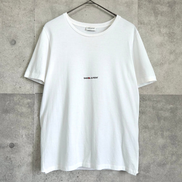 サンローラン パリ ワンポイントロゴ Tシャツ ホワイト - NEWSED