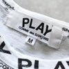 Play Comme des Garçons 白色心形徽标印花 T 恤