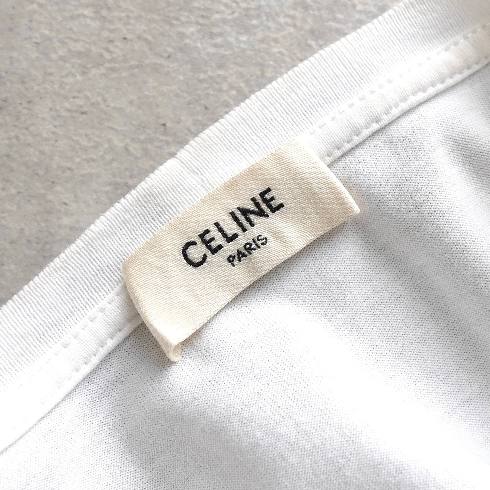 CELINE Classic Logo T-shirt White | ブランド古着を扱うリユース 