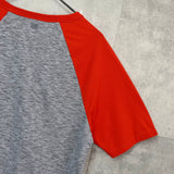 アミパリ アミ パリス ロゴ リンガーTシャツ グレー / レッド - NEWSED