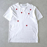 プレイ コムデギャルソン ハートロゴ Tシャツ ホワイト - NEWSED