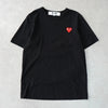 プレイ コムデギャルソン ハート ロゴ 半袖Tシャツ ブラック