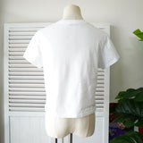 メゾンキツネ ダブルフォックスヘッド ショート丈 Tシャツ ホワイト レディース - NEWSED