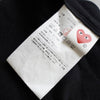 Play Comme des Garçons 黑色心形徽标 T 恤