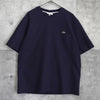 Lacoste 海军蓝徽标凸纹口袋 T 恤