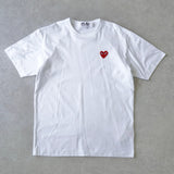 プレイ コムデギャルソン ハートロゴ Tシャツ ホワイト - NEWSED