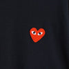 Play Comme des Garcons 心形徽标短袖 T 恤 黑色