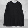 Play Comme des Garcons 心形徽标长款 T 恤 黑色