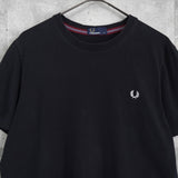 フレッドペリー ロゴ 刺繍 Tシャツ ブラック - NEWSED