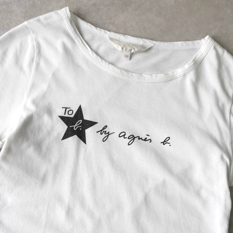 アニエスべー ロゴ Tシャツ レディース ホワイト - NEWSED