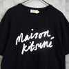 Maison Kitsune Cursive Logo T-Shirt in Black