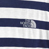 ザノースフェイス ボーダー ロゴ 刺繍 Tシャツ ネイビー / ホワイト