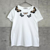 Valentino Butterfly Embroidered T-Shirt in White