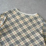 バーバリー ホースロゴ 刺繍ノバチェック Tシャツ アイボリー レディース - NEWSED