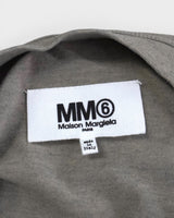 エムエムシックス メゾン マルジェラ イニシャルロゴパッチ 異素材切り替え Tシャツ グレージュ レディース - NEWSED