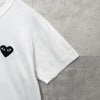プレイ コムデギャルソン ハートロゴ Tシャツ ホワイト レディース